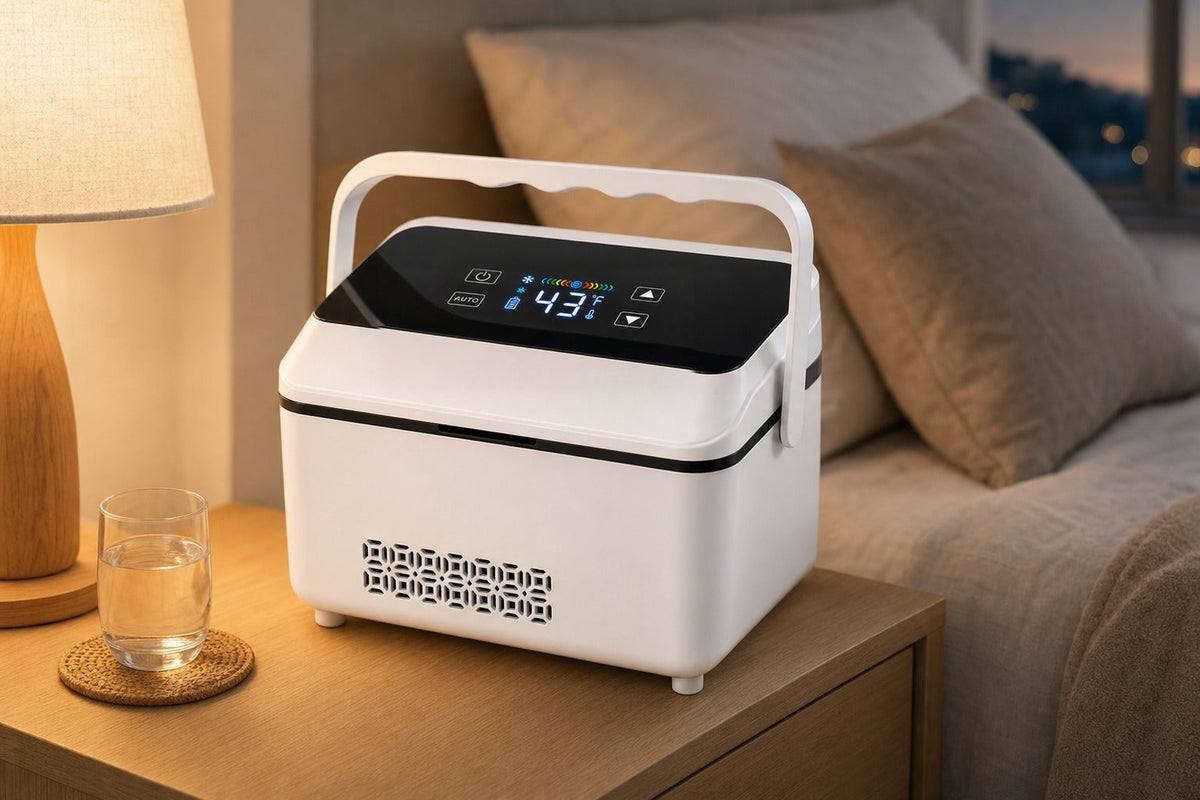 VialHaus Cold on a bedside table